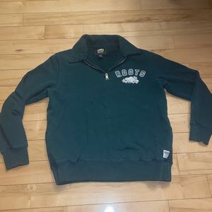 Dark green Roots half zip